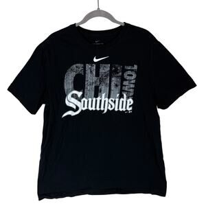 Nike‎ Chi-Town Southside T-Shirt Mens Large Black Graphic Crew Neck Short Sleeve